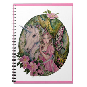 Fairy unicorn spiral notebook