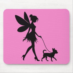 Fairy Walking Chihuahua Mouse Mat