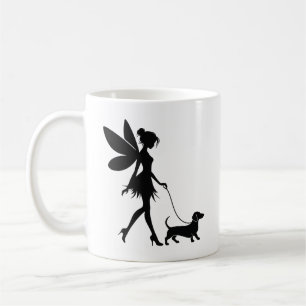 Fairy Walking Dachshund Coffee Mug