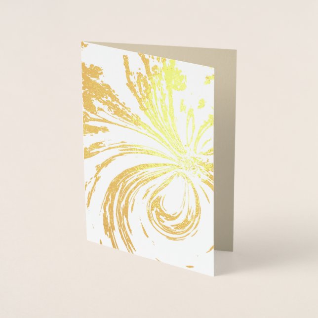 "Fairy Wand" Blank Gold Foil Card w/envelope (Front)