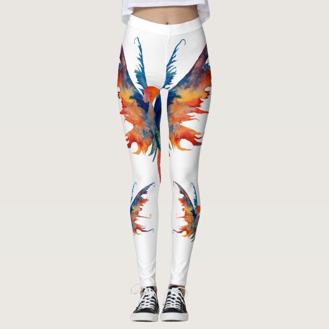 Fairy Watercolor Art Custom Leggings (Front)