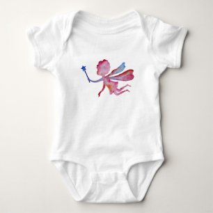 Fairy Watercolor Drawing Jersey Bodysuit