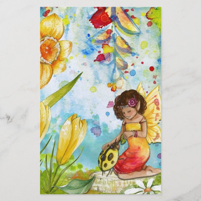 Fairy watercolour illustration whimsical (Front)