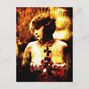 Fairy wedding postcard