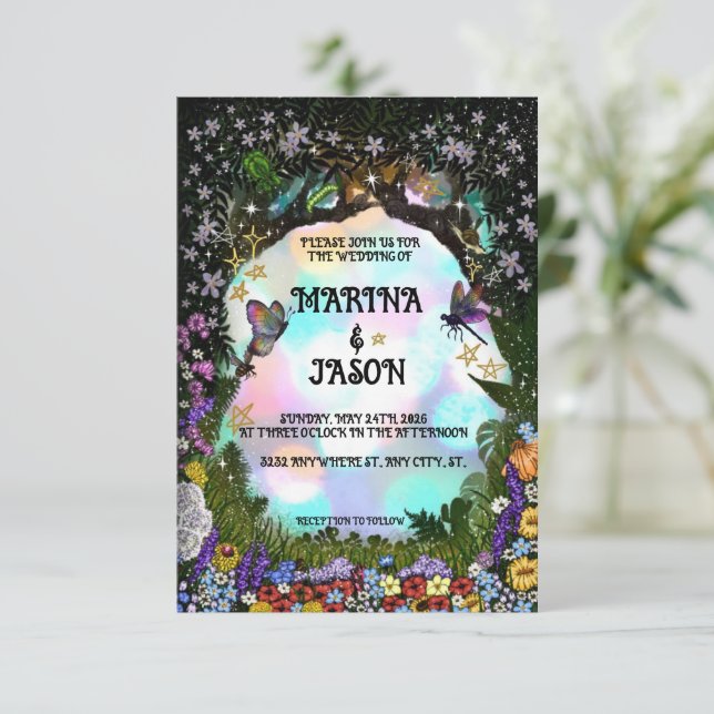 Fairy Whimsical Forest of Magic Save The Date (Standing Front)