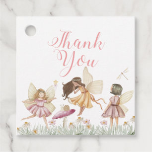 Fairy wildflower birthday favour tags
