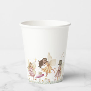 Fairy wildflower birthday paper cups