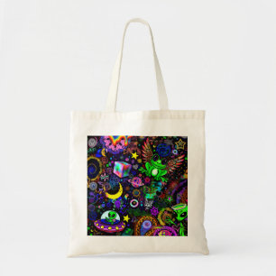 Fairy Wing Frog Sticker Cute Trippy Neon Frog Ar Tote Bag