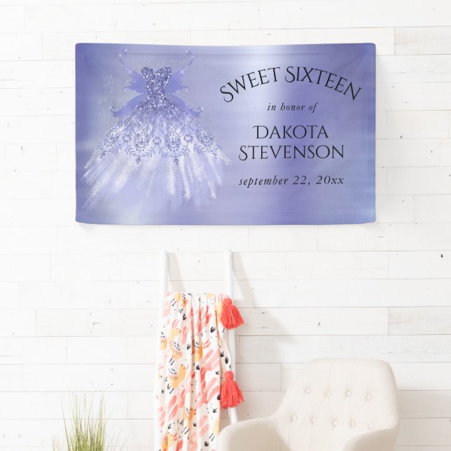 Fairy Wing Lavender Gown | Purple Iridescent Sheen Banner (Insitu)