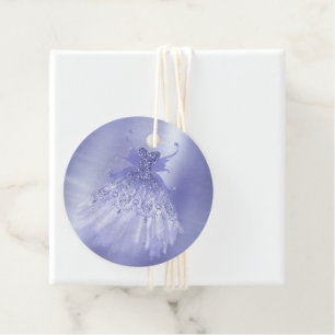 Fairy Wing Lavender Gown Purple Iridescent Sheen Favour Tags