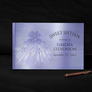 Fairy Wing Lavender Gown   Purple Iridescent Sheen Guest Book