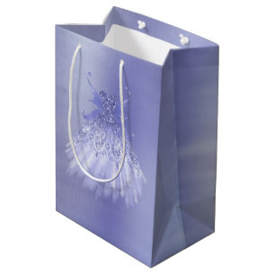 Fairy Wing Lavender Gown   Purple Iridescent Sheen Medium Gift Bag