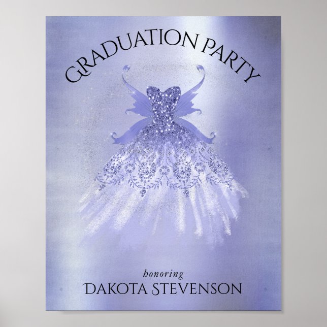Fairy Wing Lavender Gown | Purple Iridescent Sheen Poster (Front)