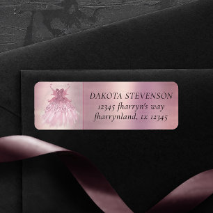 Fairy Wing Mauve Gown   Dusty Pink Sheen Address