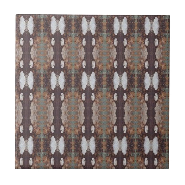 Fairy Wings Butterfly Tree Bark Patterned 4.25 Tile (Front)