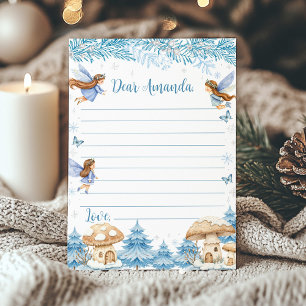 Fairy Winter Garden Time Capsule Note Message Card