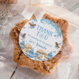 Fairy Winter Onederland Birthday Classic Round Sticker