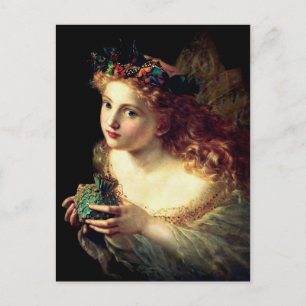 Fairy with Butterfly Halo Postcard