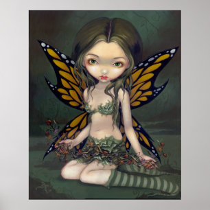 Fairy with Dried Flowers ART PRINT fantasy faery