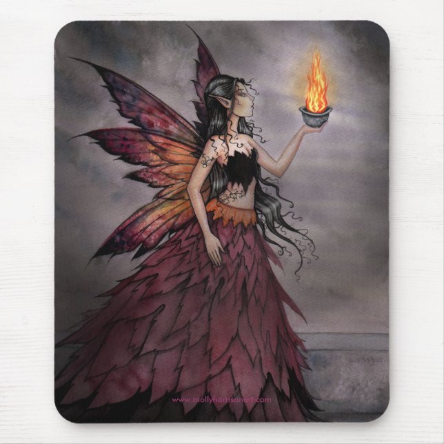 Fairy with Fire Mousepad by Molly Harrison (Front)