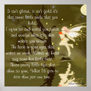 Fairy with Glitter Poem Poster
