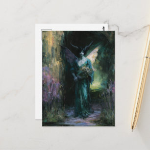 Fairy with Horns A Dark Fantasy Postcard