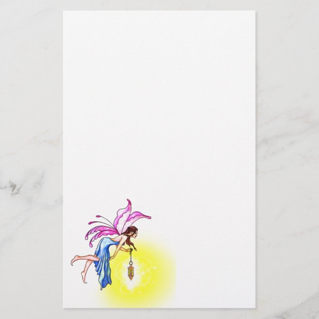 Fairy with Lantern Stationery (Front)