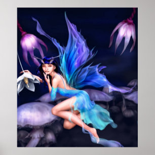 Fairy with mushrooms poster from 14.95