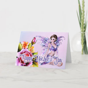 Fairy with Roses - Fantasy Mother's Day Card