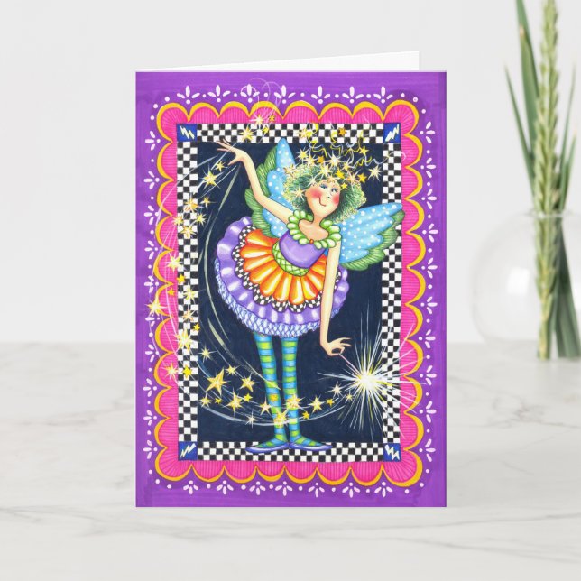fairy with stars & wand card (Front)