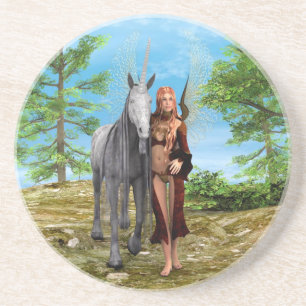 Fairy with Unicorn Coaster