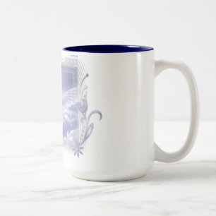 Fairy with Unicorn D2 Designs Two-Tone Coffee Mug