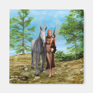 Fairy with Unicorn Magnet
