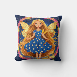 Fairy with Wand Decorative Glitter Fantasy Gift Cushion