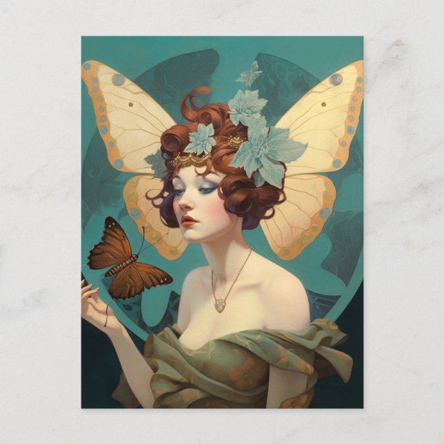Fairy Woman Fantasy Art Postcard (Front)