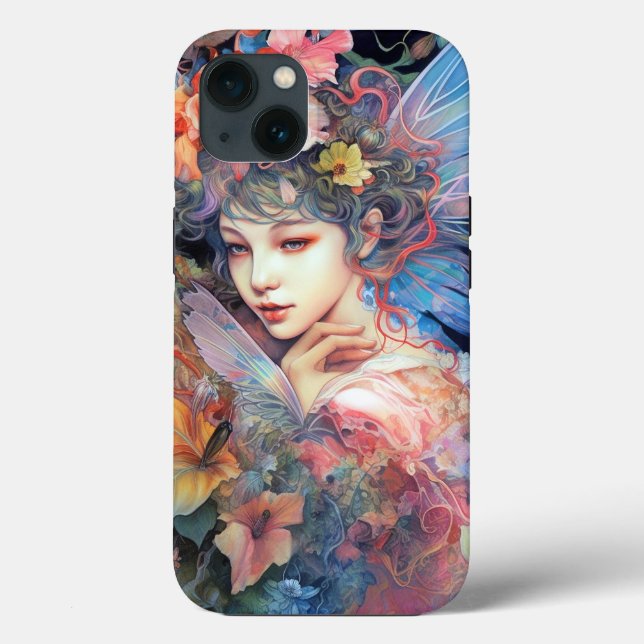 Fairy Woman In Flowers Fantasy Art Case-Mate iPhone Case (Back)