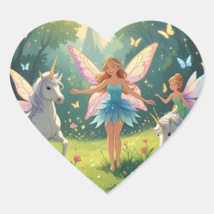 Fairy Wonderland Collection Party Favour Heart Sticker