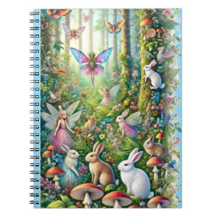 Fairy Woodland Gathering Enchanted Forest Fantasy Notebook