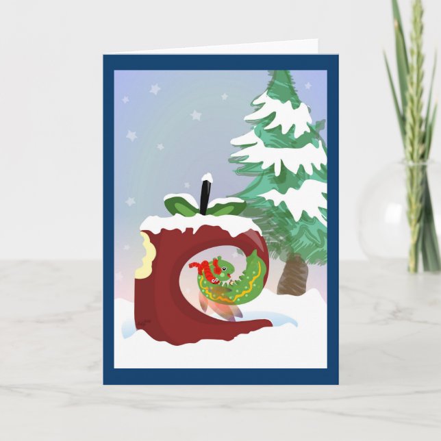 Fairy Worm Christmas Card (Front)