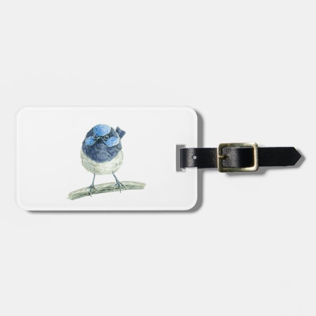 Fairy wren luggage tag (Front Horizontal)
