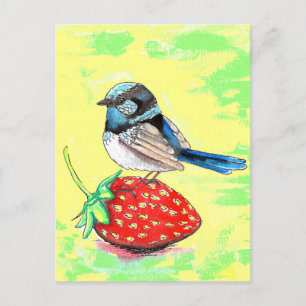 Fairy Wren Painting Postcard