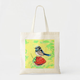 Fairy Wren Painting Tote Bag