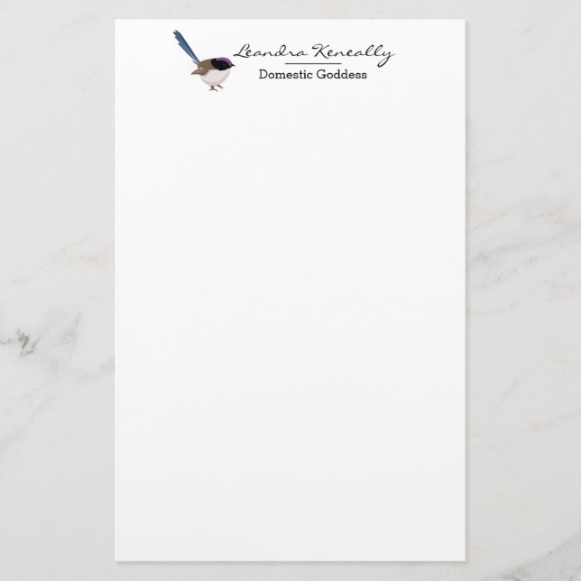Fairy Wren Stationery (Front)