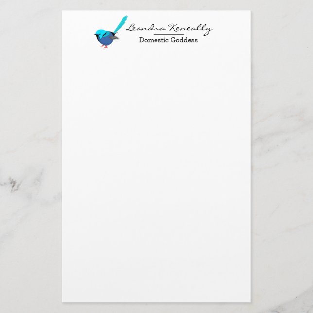 Fairy Wren Stationery (Front)