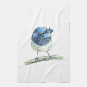 Fairy wren tea towel