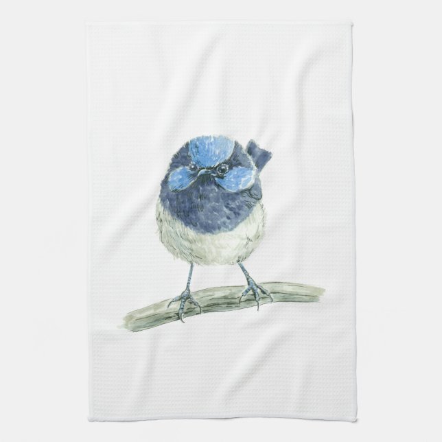 Fairy wren tea towel (Vertical)