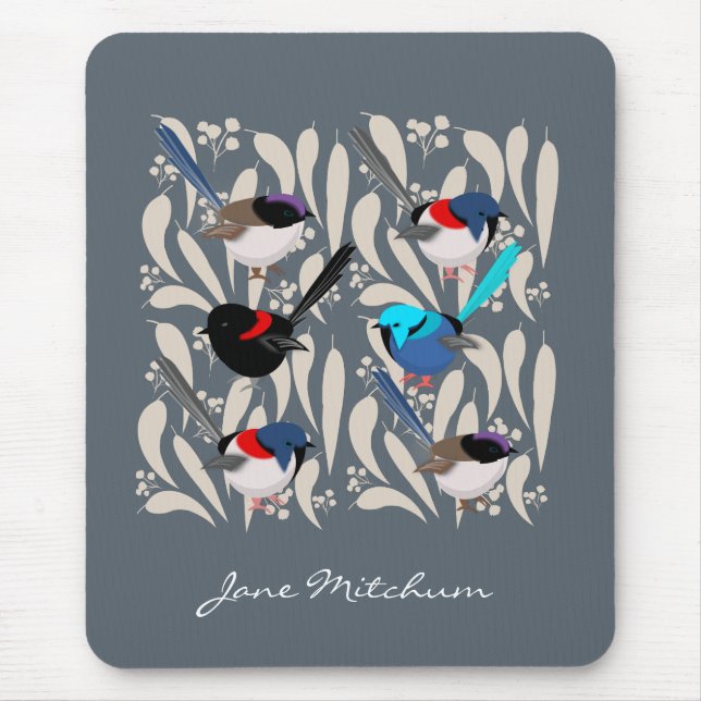 Fairy Wrens Mouse Mat (Front)