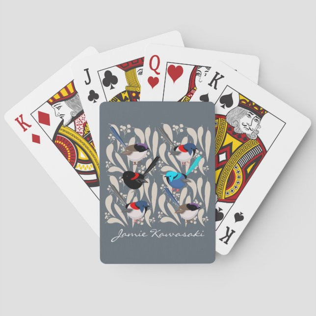 Fairy Wrens Playing Cards (Back)