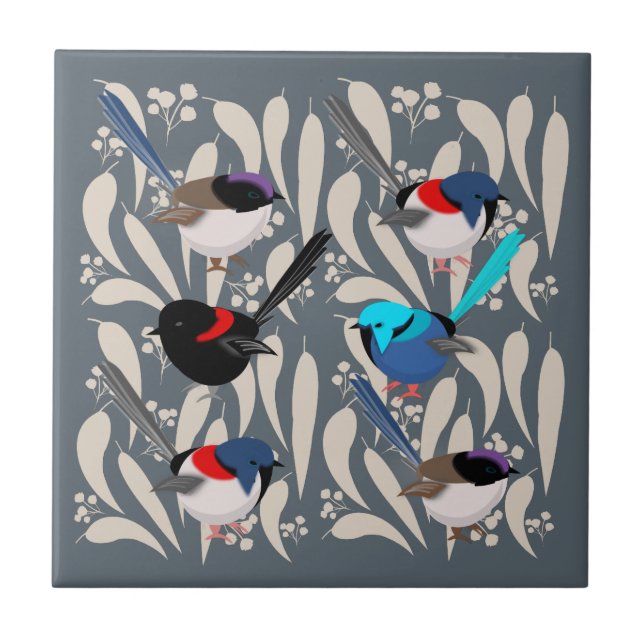 Fairy Wrens Tile (Front)