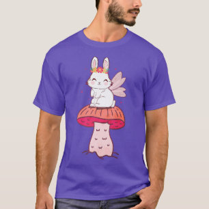 Fairycore Aesthetic Cottagecore Fairy Bunny Mushro T-Shirt